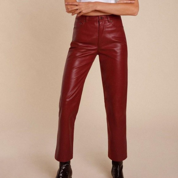 Rouje Denim - NWT Rouje Pants MARAIS trousers Cuir Rouge